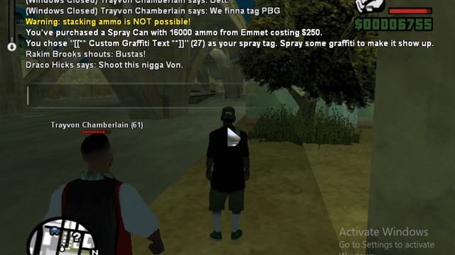 GTA C - SMF members run PGB member out his hood смотреть онлайн