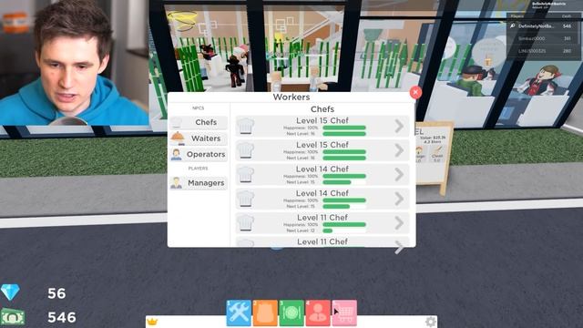 Cooking The HIGHEST LEVEL FOOD In Roblox Restaurant Tycoon 2