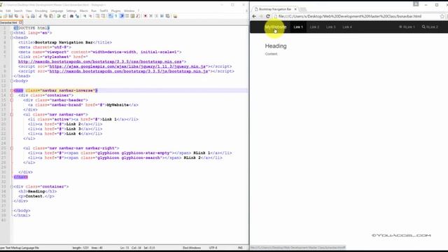 30. Bootstrap Navigation Bar смотреть онлайн