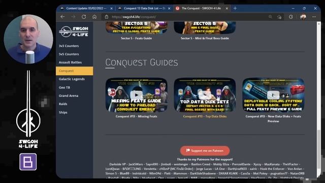 Conquest #14 - What's New? Data Disks + Brand New Conquest Enemy Speed & Counter Tool | SWGOH смотреть онлайн