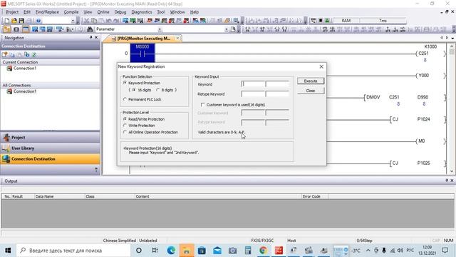 Скачиваем программу из PLC MITSUBISHI FX3G_FX3GC и устанавливаем пароль на ПЛК.mp4 смотреть онлайн