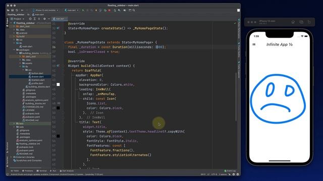 Floating Sidebar Animation | Flutter UI смотреть онлайн