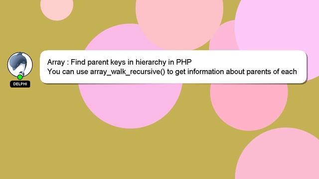 Array : Find parent keys in hierarchy in PHP смотреть онлайн