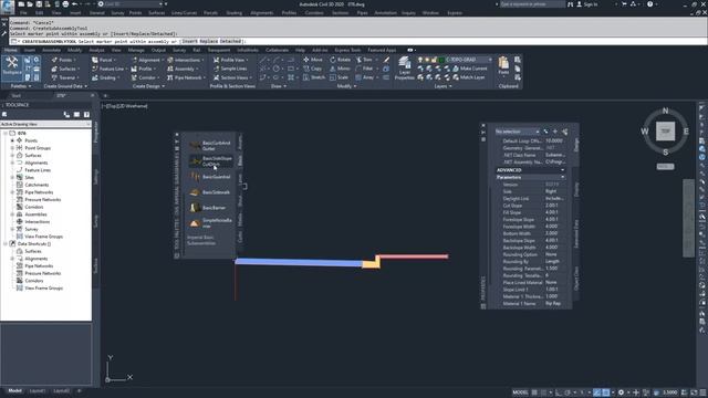 How to Create basic assemblies Corridors and Sections in AutoCAD Autodesk смотреть онлайн