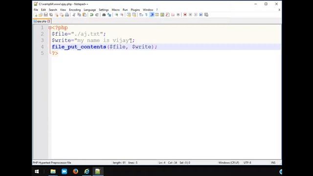 PHP Tutorial #26 Writing To A File смотреть онлайн