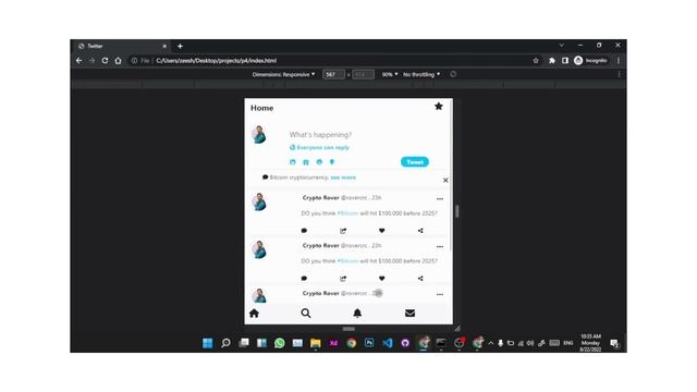 Twitter clone homepage Bootstrap 5 using HTML | CSS | BOOTSTRAP 5 смотреть онлайн