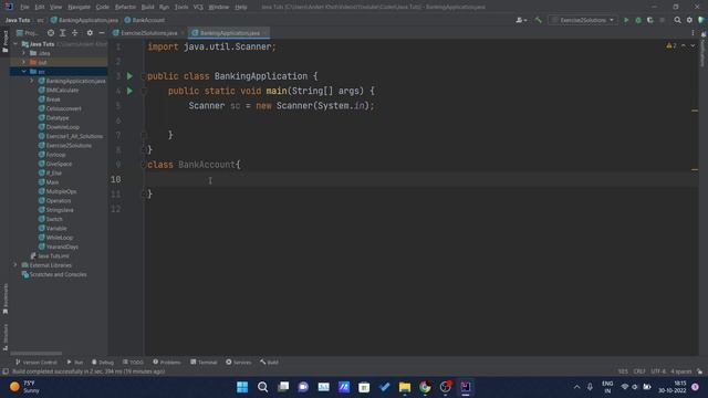 Java Tutorial For Beginners - Banking Application Project - 2 Setup and Deposit to the Account смотреть онлайн