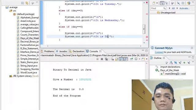 Days of the Week in Java смотреть онлайн