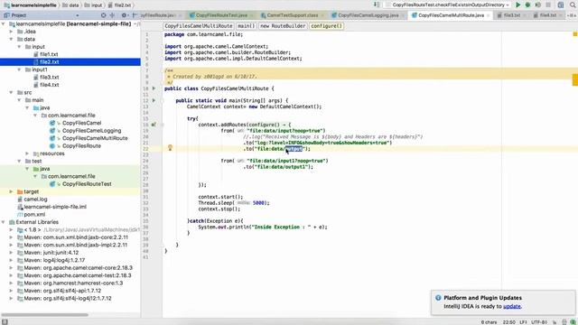 Multiple Camel Routes смотреть онлайн