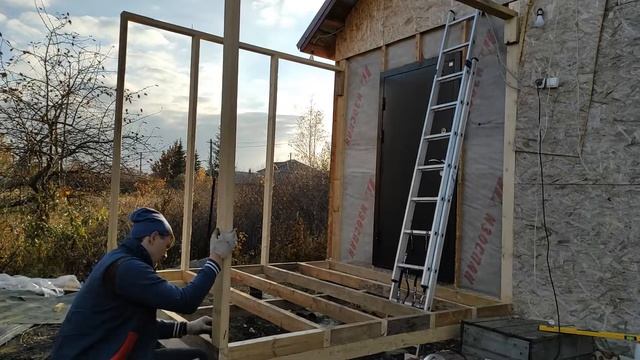 ЛОМАЮ ДОМ, ЧТОБЫ ТАМ СТАЛО ТЕПЛЕЕ! КАРКАСНЫЕ СТЕНЫ! ТЁПЛЫЙ ТАМБУР! смотреть онлайн