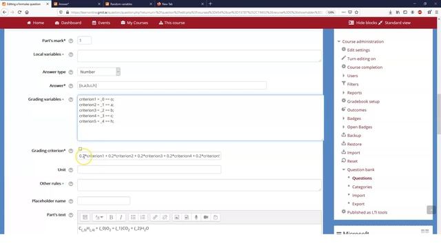 Moodle Formula Questions - Using Grading Criteria смотреть онлайн