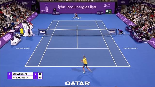 Iga Swiatek Vs Elena Rybakina Full Match Highlights - WTA Qatar Open 2024