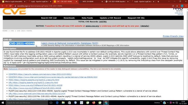 CVE-2021-45046 Apache Log4j NetApp Products|Intel® Product Advisory Apache Log4j2 Vulnerabilities смотреть онлайн