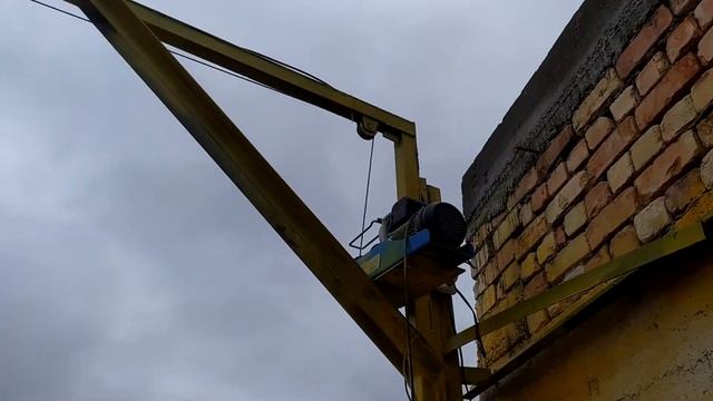 Мини кран своими руками. Mini crane 500kg, 30m lifting! смотреть онлайн