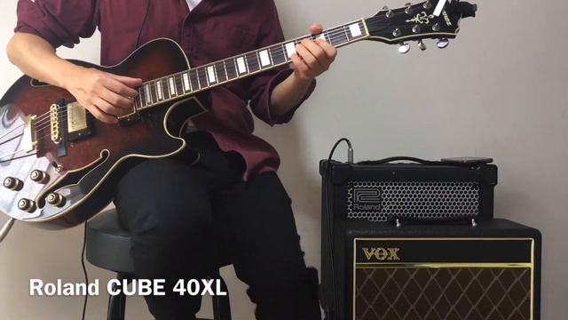 VOX Pathfiner10 とroland CUBE 40XLの比較（Ibanez AG95） смотреть онлайн