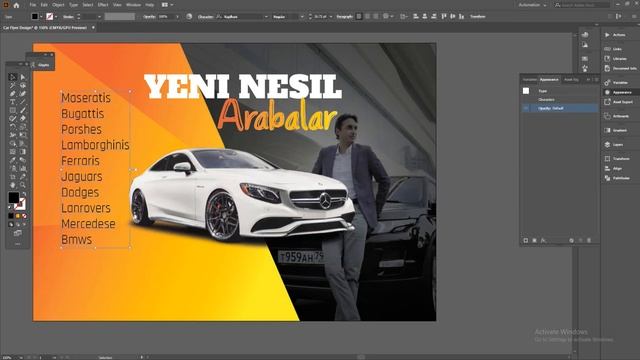 Rent A Car Postcard Templates | How To Make Poster in illustrator смотреть онлайн