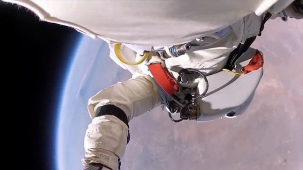 Космический Прыжок глазами Феликса Баумгартнера.Space jump through the eyes of Felix Baumgartner