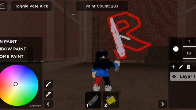 Рисую логотип роблокса | spray paint | Игрокот смотреть онлайн