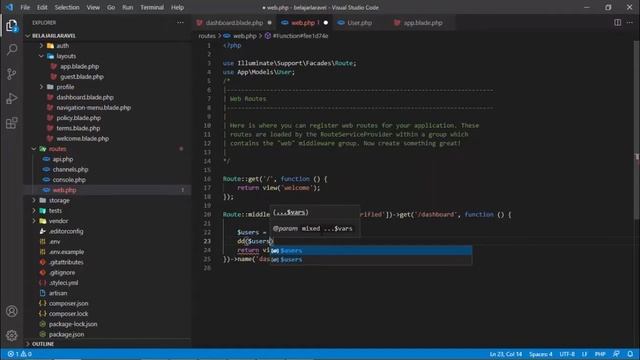 Belajar Laravel 8 | 24.Tabel User - Read Data - Eloquent ORM смотреть онлайн