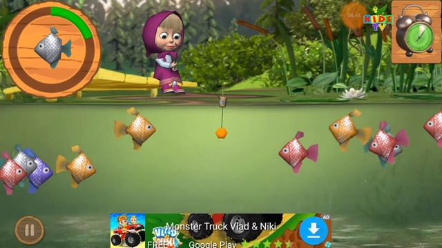 #cartoon #masha-and-the-bear #wowkids Masha and the Bear Kids Fishing Game Level 18-19 смотреть онлайн