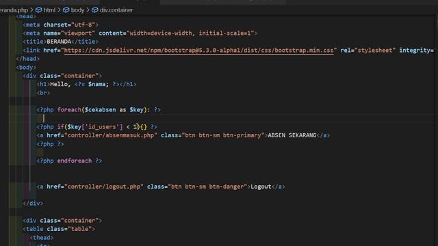 Part 3 - Percabangan IF ELSE pada PHP - Project Absen смотреть онлайн