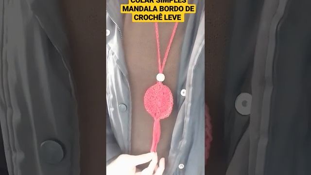 COLAR CROCHÊ MANDALA VERMELHO BORDO LEVE смотреть онлайн
