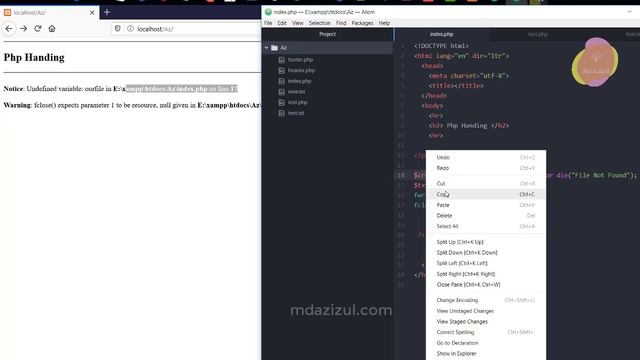 PHP File Create and Write | PHP Bangla | php bangla tutorial md azizul | Part 33 смотреть онлайн