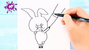 ПЯТАЧЕК Как нарисовать / Мультик раскраска для детей /  Раскрась Ка