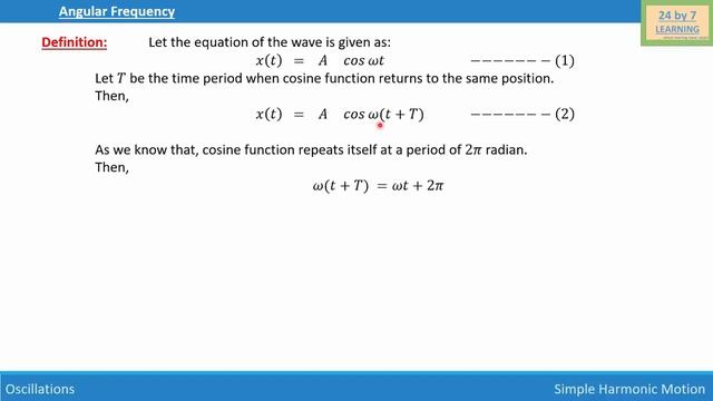 Angular Frequency I Oscillations I Grade 11 I Physics I 24by7learning.com смотреть онлайн
