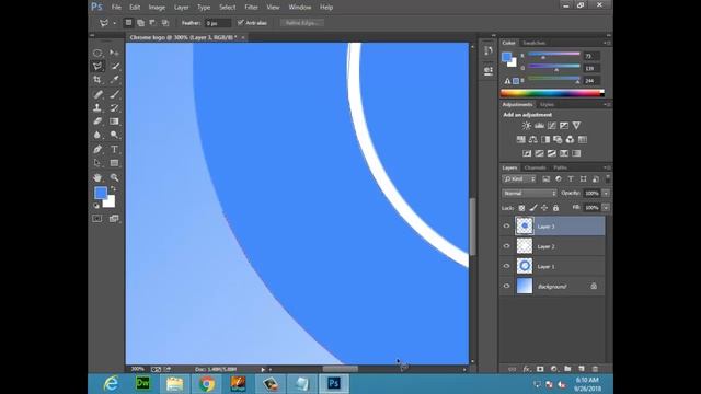 How To Create Google Chrome Logo In Adobe Photoshop CC 2018 In English смотреть онлайн