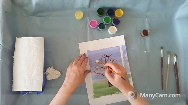 Мастер класс для детей и родителей Весенний пейзаж смотреть онлайн