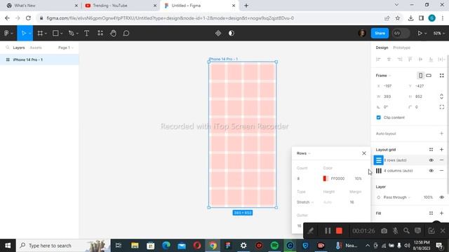 How to Add Layout Grid in a Frame using figma #figmaclass2023 #Figma #layoutgrid #uiux смотреть онлайн