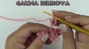 Ажурный узор из вытянутых петель