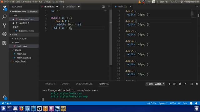 how to use @while loop in SASS (In Hindi) смотреть онлайн