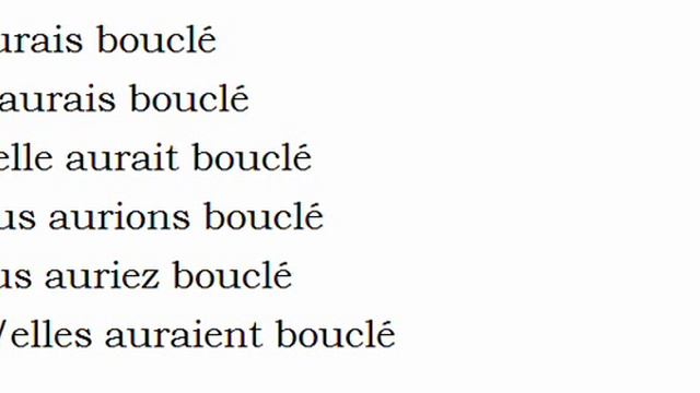 Изучение французского языка = Спряжение глаголов = Boucler смотреть онлайн