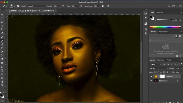 How To Add Gold Effect On Your Skin Photoshop Tutorial смотреть онлайн