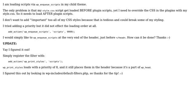 Wordpress: How do I force wp_enqueue_scripts to load at the END of ＜head＞? (2 Solutions!!) смотреть онлайн