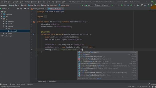 Android Studio : VideoPlayer tutorial JAVA смотреть онлайн