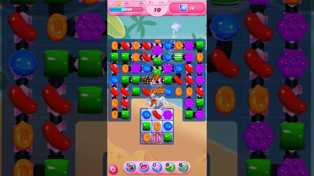 Candy Crush Saga gameplay - Level 728 - 3 stars смотреть онлайн