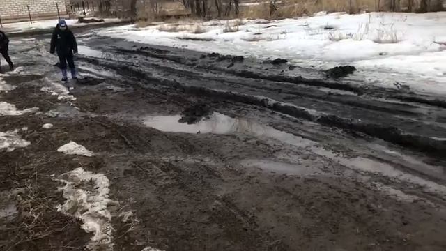 Район Костанай 2. В грязи застревают автомобили