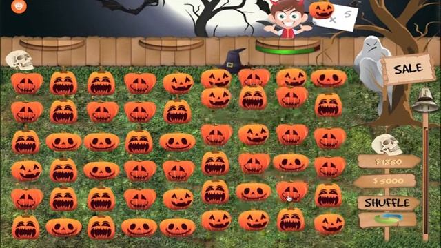 Kindle Fire Haunted Halloween Pumpkin Patch Match 3 Puzzle Game смотреть онлайн