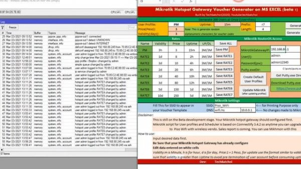 Mikrotik Hotspot Voucher Generator Using MS Excel-RouterOs Hotspot Voucher Maker V1-Pinoy Tech Tips