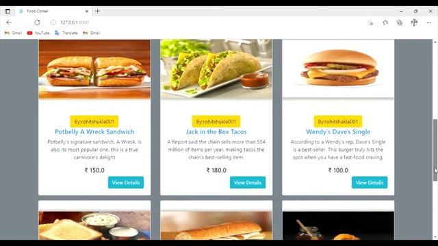 ONLINE FOOD ORDERING SYSTEM using Python and Django смотреть онлайн