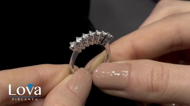 Lova Pırlanta - 0,56 Karat Pırlanta Yeditaş Yüzük - 1030121 смотреть онлайн