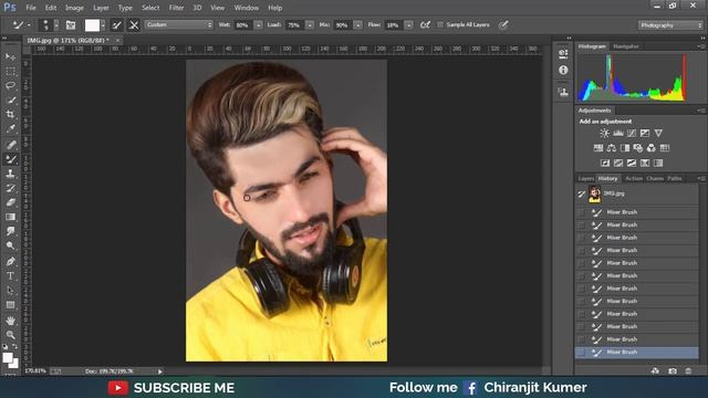 Skin Retouching with Skin Smoth Brush Download Link in Photoshop смотреть онлайн