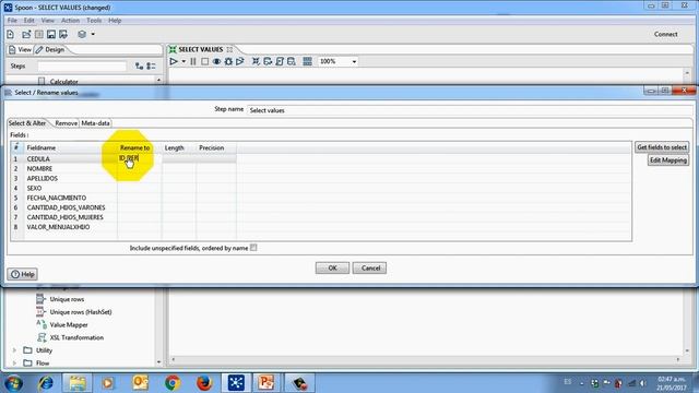 4.3. TRANSFORM / SELECT VALUES (SELECCIONAR VALOR) | PENTAHO SPOON (PDI) смотреть онлайн