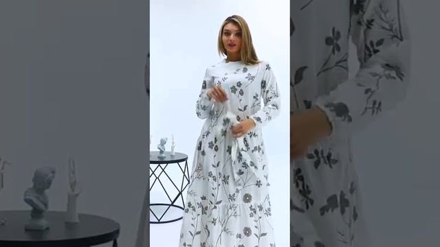 Длинное платье #17842 с круглым вырезом #киргизияОптом #оптаваяодеждаДлинное платье #17842 с круглы смотреть онлайн