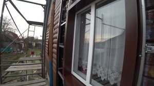 Монтаж металлического сайдинга блок-хаус. Матовый мореный дуб.