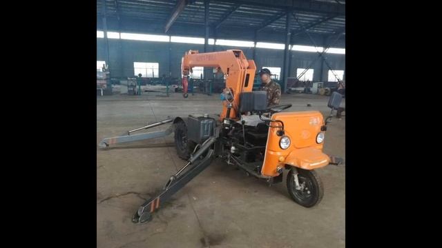 Строительный кран на трицикле. Прикол из Китая смотреть онлайн