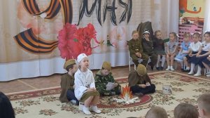 Сценка "Военные письма" в исполнении воспитанников подготовительной группы "Акварелька"